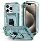 Full-Coverage iPhone Case with Ring & Kickstand | Anti-Fingerprint & Dustproof Protection