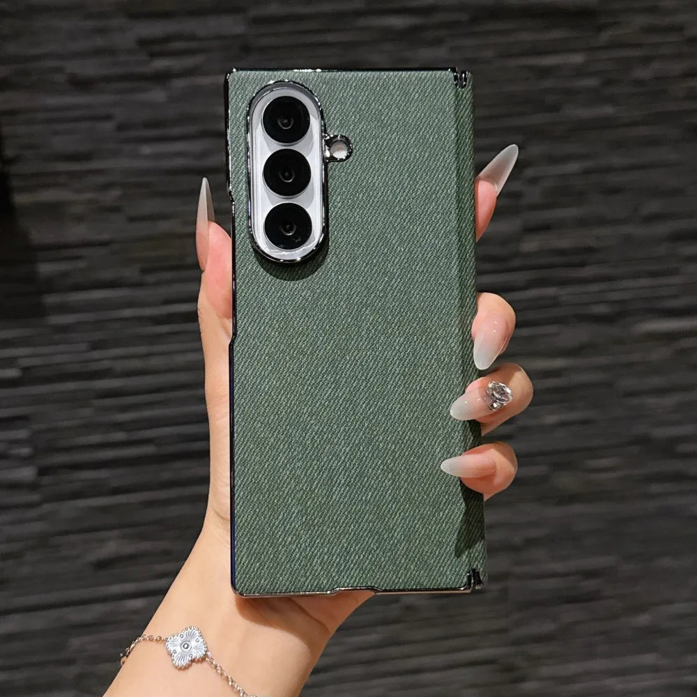 Samsung Galaxy Z Fold 7 Case | Luxury PU Leather Magnetic Full-Coverage Protective Back Cover