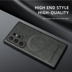 Luxury Leather & Silicone Full-Coverage Case for Samsung Galaxy S23-S24 Series | Shockproof & Waterproof