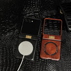 Samsung Galaxy Z Flip 7 Case | Luxury PU Leather Full-Coverage Magnetic Case