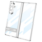 Samsung Galaxy Z Fold 7 Case | Hard Transparent Full-Coverage Protective Case with Stand and Middle Hinge