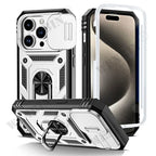 Full-Coverage iPhone Case with Ring & Kickstand | Anti-Fingerprint & Dustproof Protection