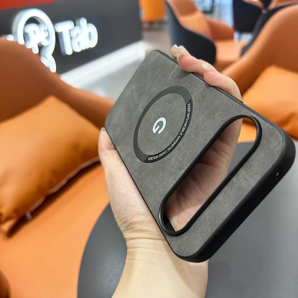 Pixel 9 / 9 Pro / 9 Pro XL / 9A / 10 / 10 Pro / 10 Pro XL Case | Luxury Magnetic PU Leather Half-Wrapped Case