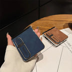 Luxury PU Leather Stand Case for Samsung Galaxy Z Flip 7 | Full-Coverage Protective Back Cover