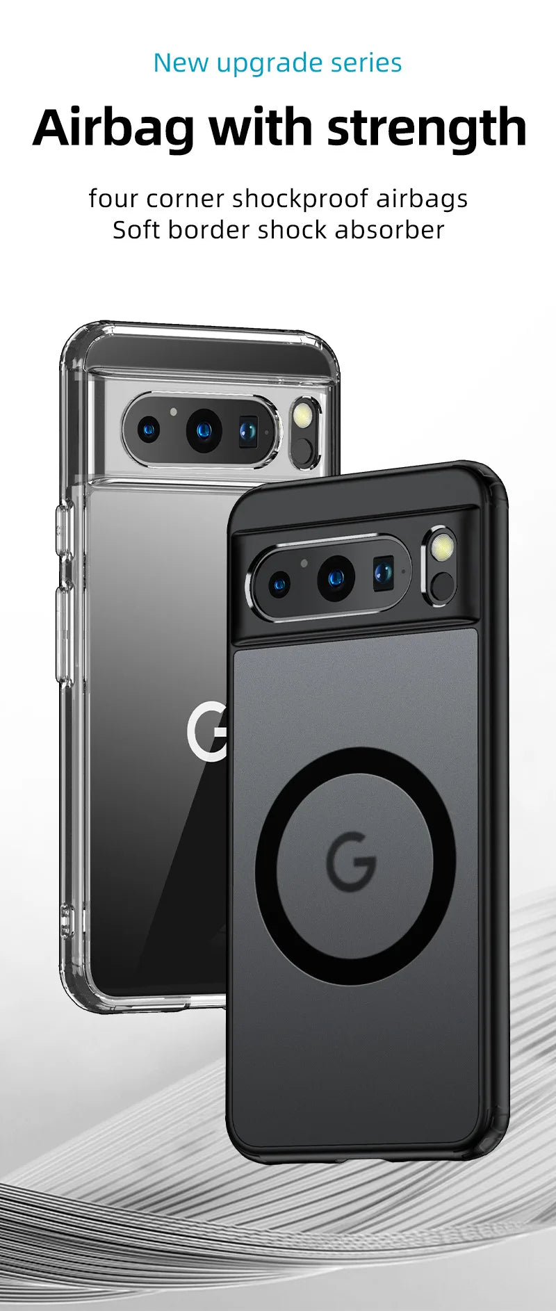 Google Pixel Case | Magnetic Half-Wrapped Protective Cover for Daily Use