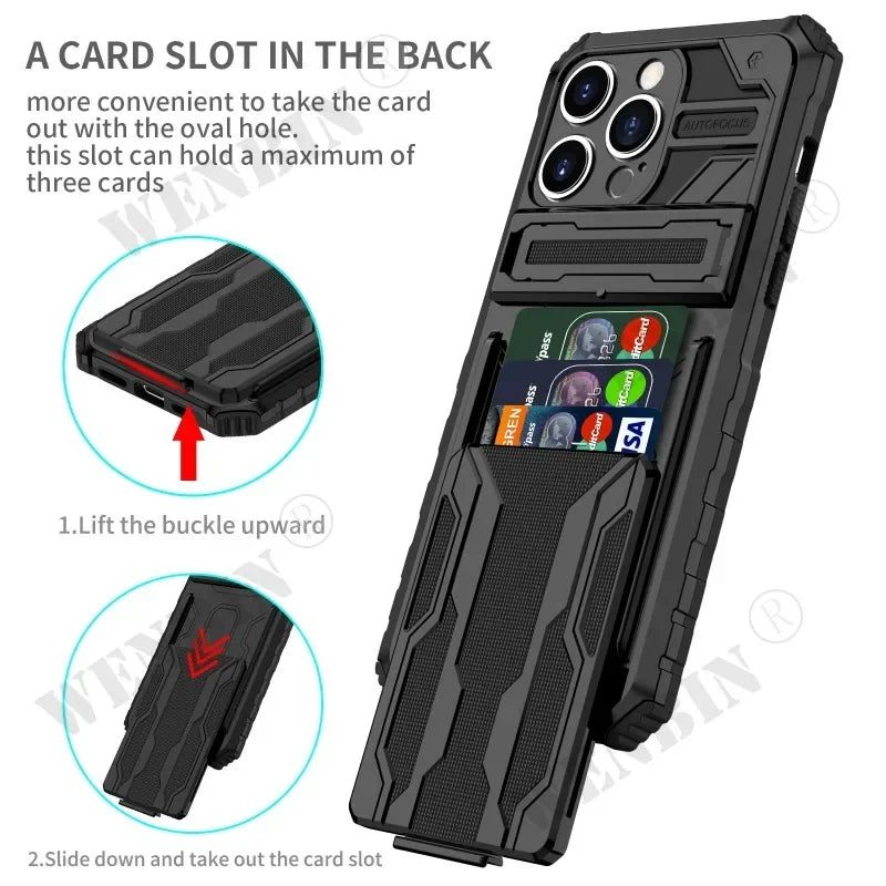 Heavy-Duty Dual Layer iPhone Case with Kickstand | Anti-Scratch & Dustproof Protection