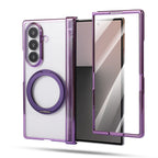 Magnetic Full-Coverage Case with Ring Stand for Samsung Galaxy Z Fold 7 | Hard Transparent Protective Cover
