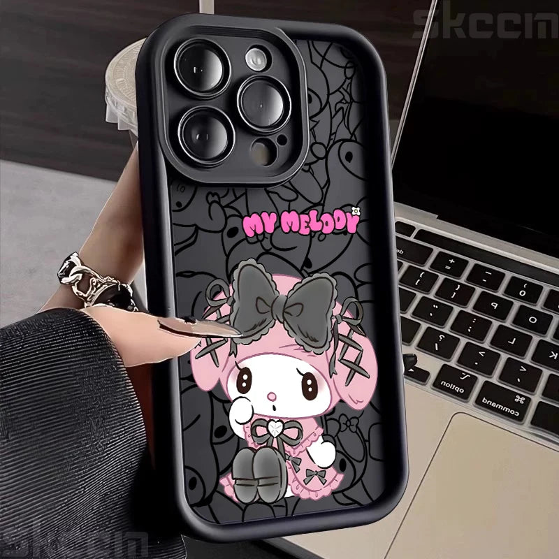 Half-Wrapped Cartoon & Pictorial TPU Phone Case | Anti-Fingerprint & Shockproof for iPhone