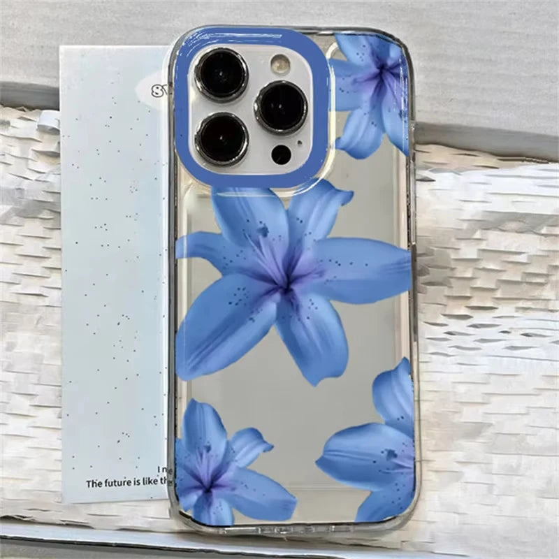 Half-Wrapped Floral & Pictorial Phone Case | Shockproof & Anti-Fingerprint for iPhone