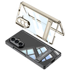 Samsung Galaxy Z Fold 7 Case | Hard Transparent Full-Coverage Protective Case with Stand and Middle Hinge
