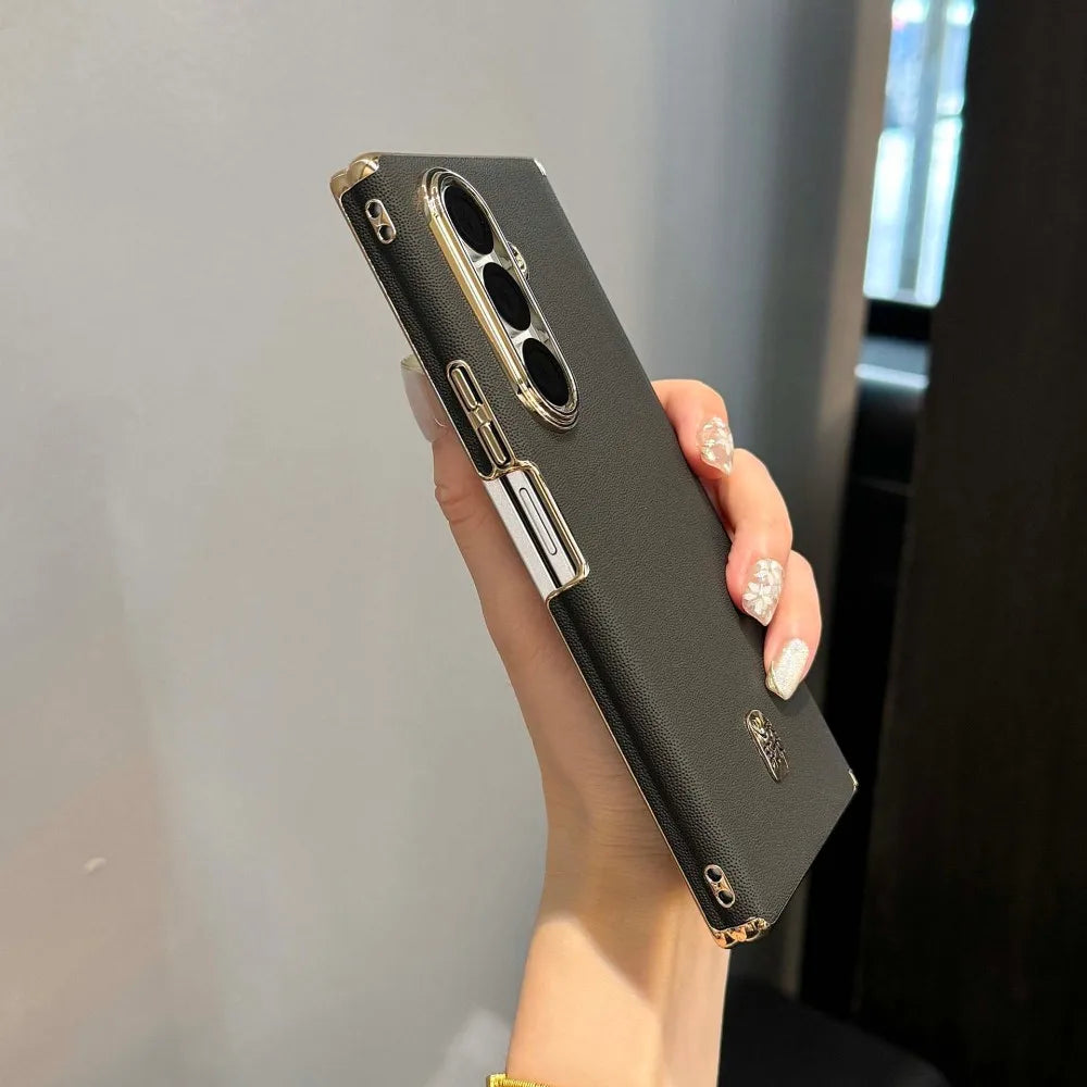 Samsung Galaxy Z Fold 7 Case | Luxury PU Leather Full-Coverage Protective Back Cover