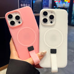 Luxury Candy Wrist Strap Case for iPhone 12–17 Series | MagSafe Compatible Hard PC Protector Cover