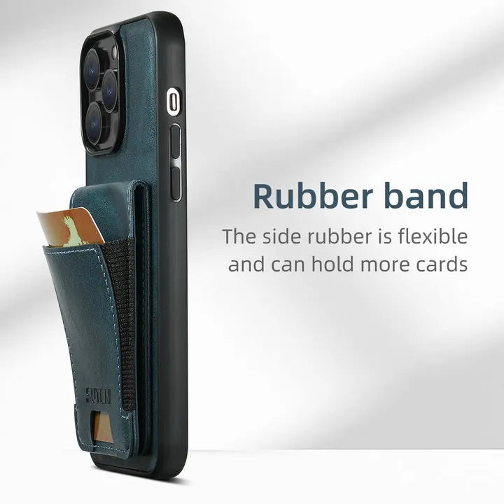 Magnetic Flip Wallet Phone Case with Card & Cash Slots | Kickstand & Shockproof for iPhone 16 Series