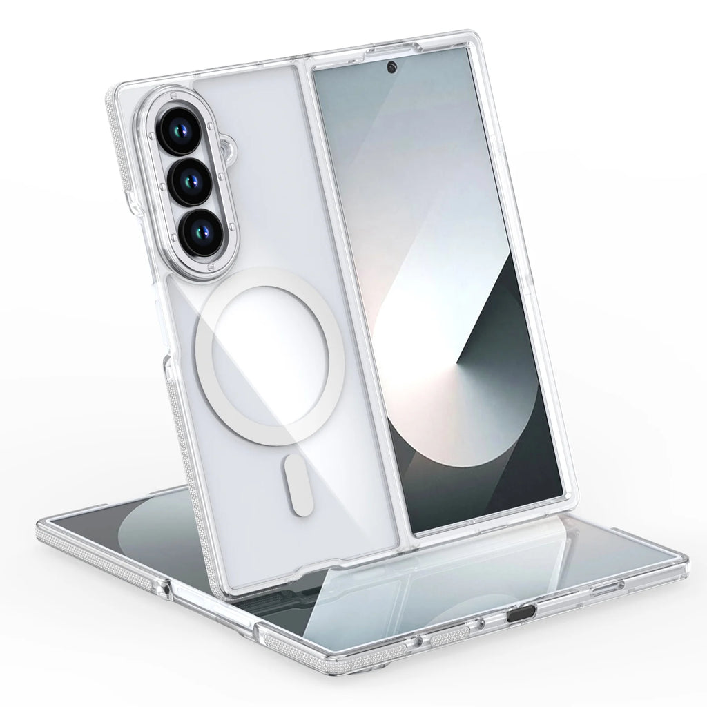 Hard Transparent Full-Coverage Case for Samsung Galaxy Z Fold 7 | Magnetic & Wireless Charging Compatible