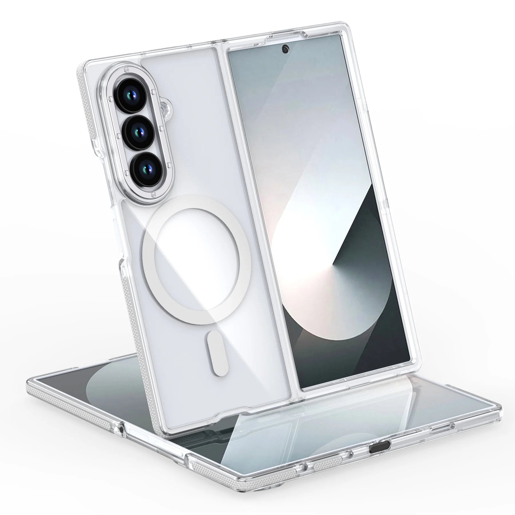 Hard Transparent Full-Coverage Case for Samsung Galaxy Z Fold 7 | Magnetic & Wireless Charging Compatible