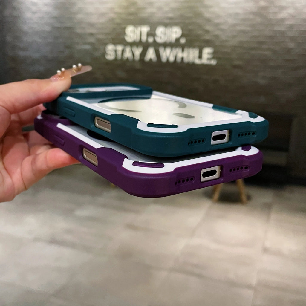 Cute Panda Magnetic Transparent Phone Case for iPhone 12–17 Series | MagSafe Compatible Clear Soft Cover