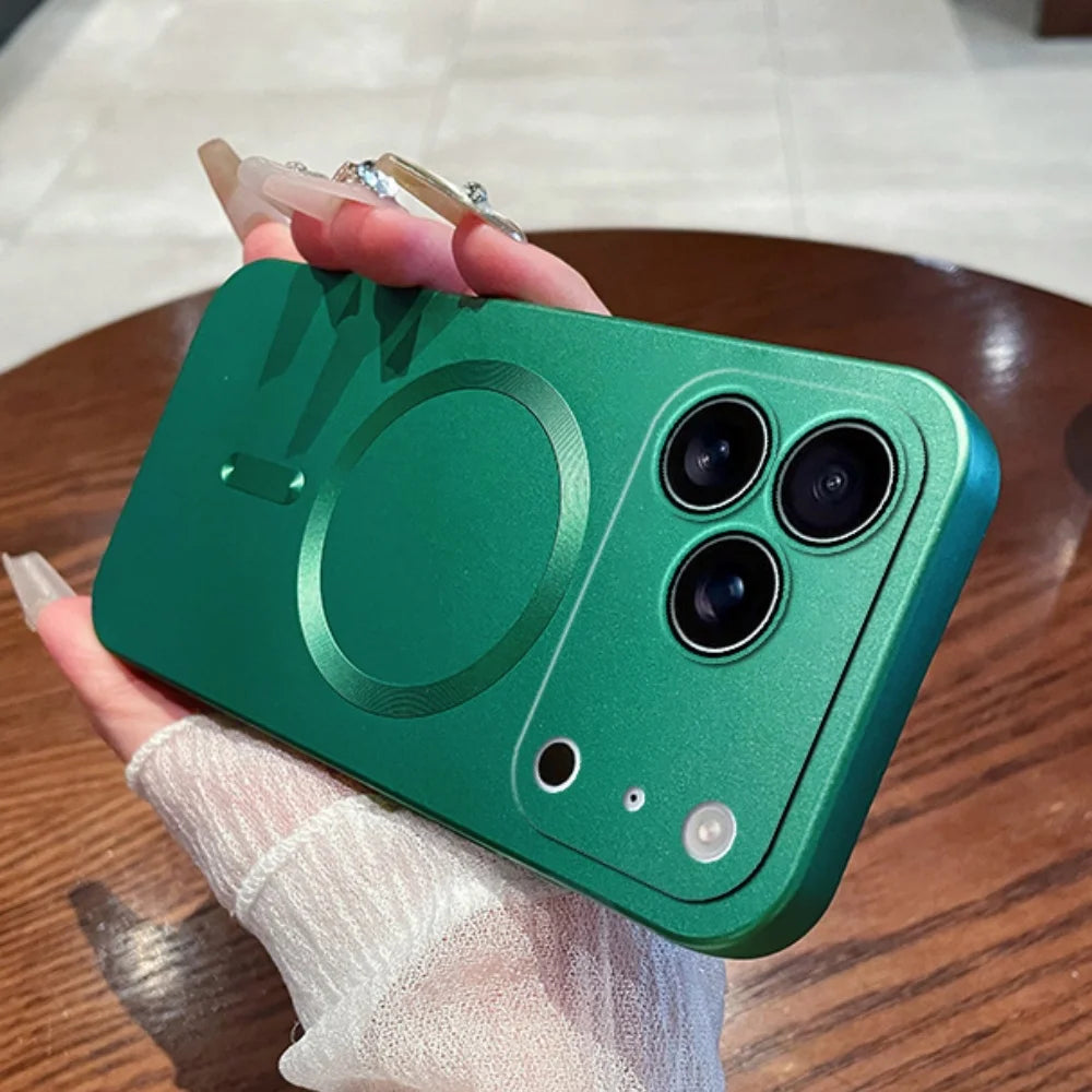 Luxury Matte Magnetic Case for iPhone 11–17 Series | MagSafe Compatible Wireless Charging Protection Cover