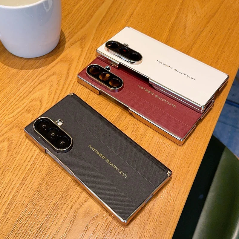 Samsung Galaxy Z Fold 7 Case | Luxury Plating Hard PU Full-Coverage Protective Back Cover
