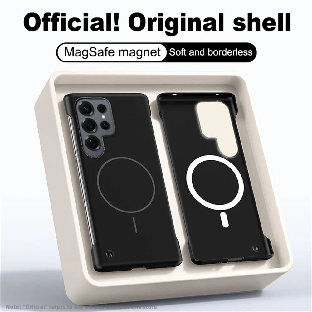 Ultra Slim Frameless Skin Feel Case for Samsung S22-S25 Series | Magnetic Protection Cover