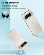 Google Pixel 9 / 9 Pro / 9 Pro XL / 9A / 10 / 10 Pro / 10 Pro XL Case | Clear Slim Soft TPU Half-Wrapped Protective Cover