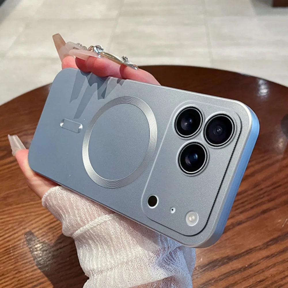 Luxury Matte Magnetic Case for iPhone 11–17 Series | MagSafe Compatible Wireless Charging Protection Cover