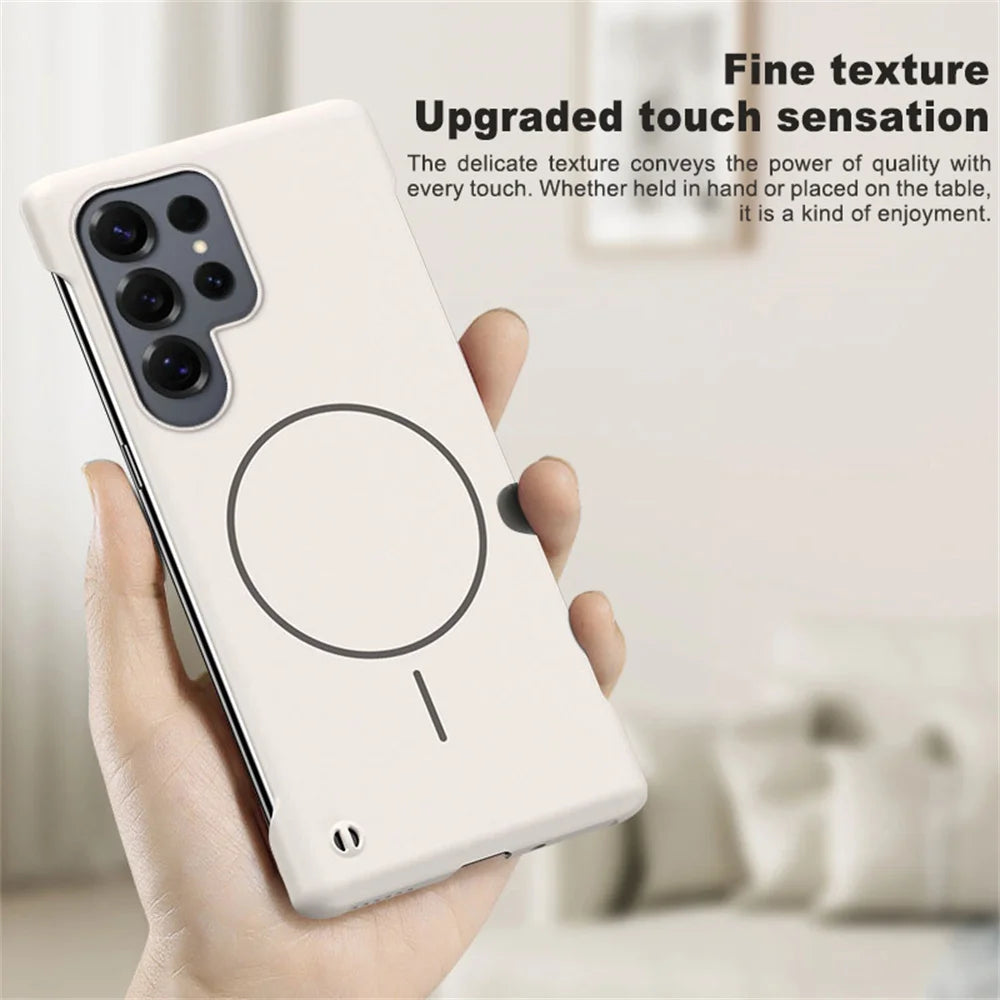 Ultra Slim Frameless Skin Feel Case for Samsung S22-S25 Series | Magnetic Protection Cover