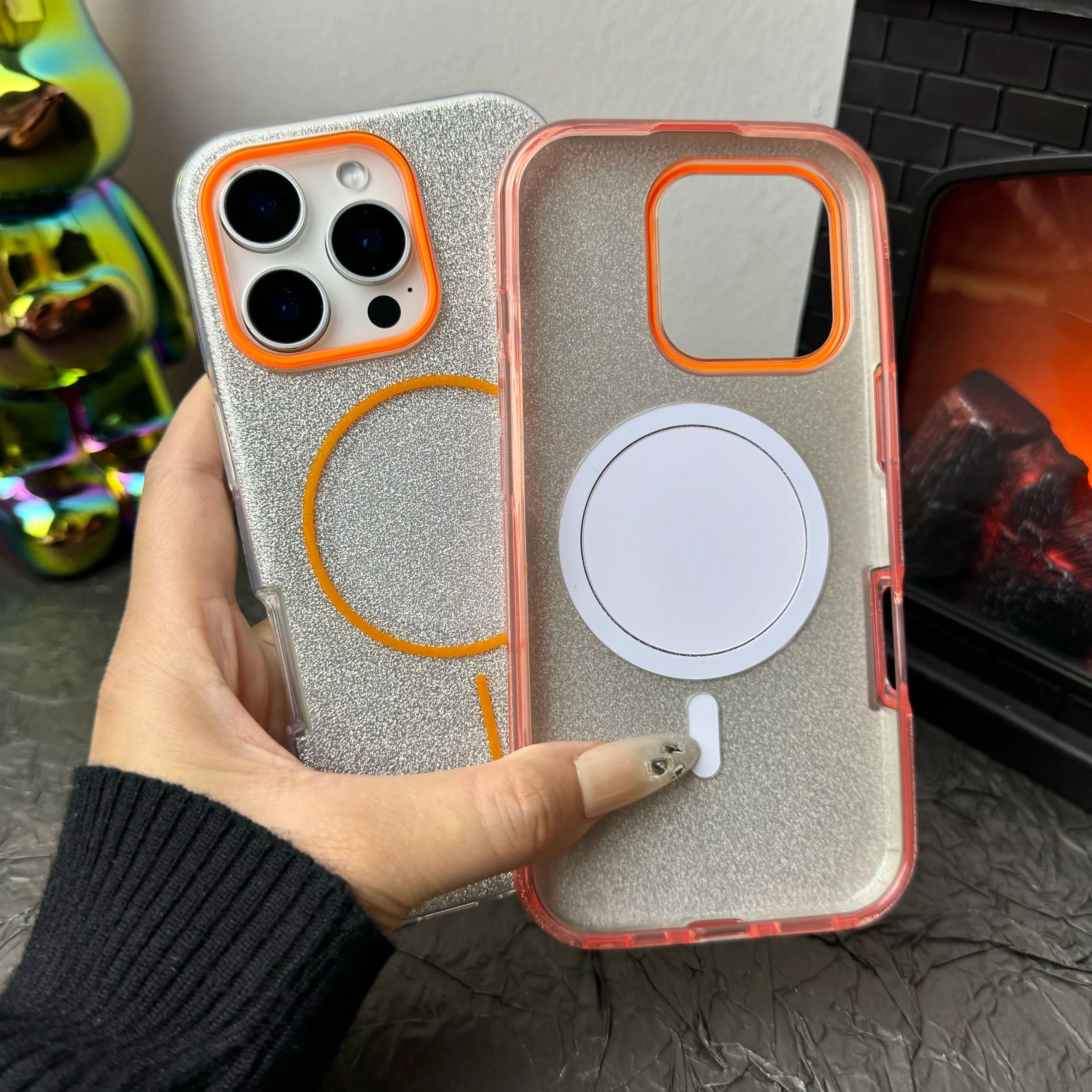 Luxury Diamond Glitter Case for iPhone 12–17 Series | MagSafe Compatible Wireless Charging Protector Cover