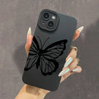 Butterfly Printed Full-Coverage Soft Silicone iPhone Case | Shockproof, Anti-Scratch & Non-Slip