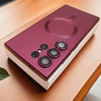 Luxury Magnetic Wireless Charging Matte Case for Samsung Galaxy S22-S25 Ultra | Shockproof Soft Half-Wrapped Cover