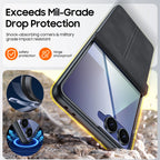 Samsung Galaxy Z Flip 7 Case | Luxury PU Leather Full-Coverage Protective Back Cover