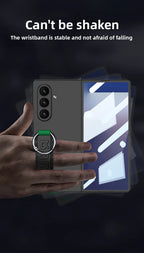 Samsung Galaxy Z Fold 7 Case | Hard Full-Coverage Protective Back Cover with Wrist Strap