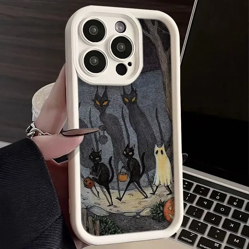 Full-Coverage Cartoon, Animal & Anime Phone Case | Anti-Fingerprint & Shockproof for iPhone