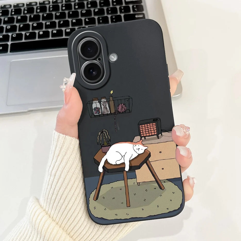 iPhone 17 Series Cartoon Silicone Case | Shockproof, Anti-Fingerprint & Lightweight