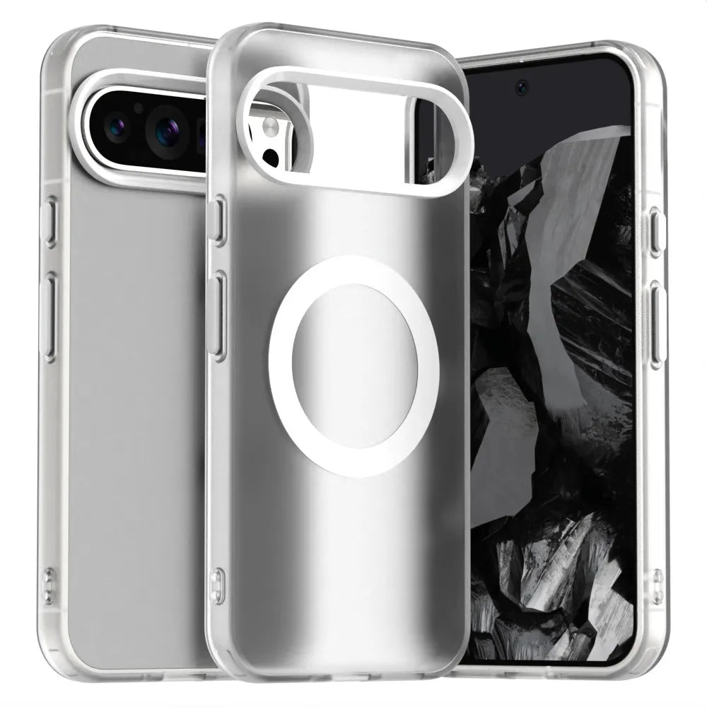 Google Pixel 8 / 8A / 8 Pro / 9 / 9A / 9 Pro XL Case | Matte Clear Magnetic MagSafe Shockproof Frosted Armor Cover