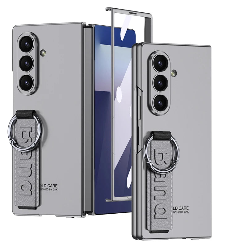 Samsung Galaxy Z Fold 7 Case | Hard Full-Coverage Protective Back Cover with Wrist Strap