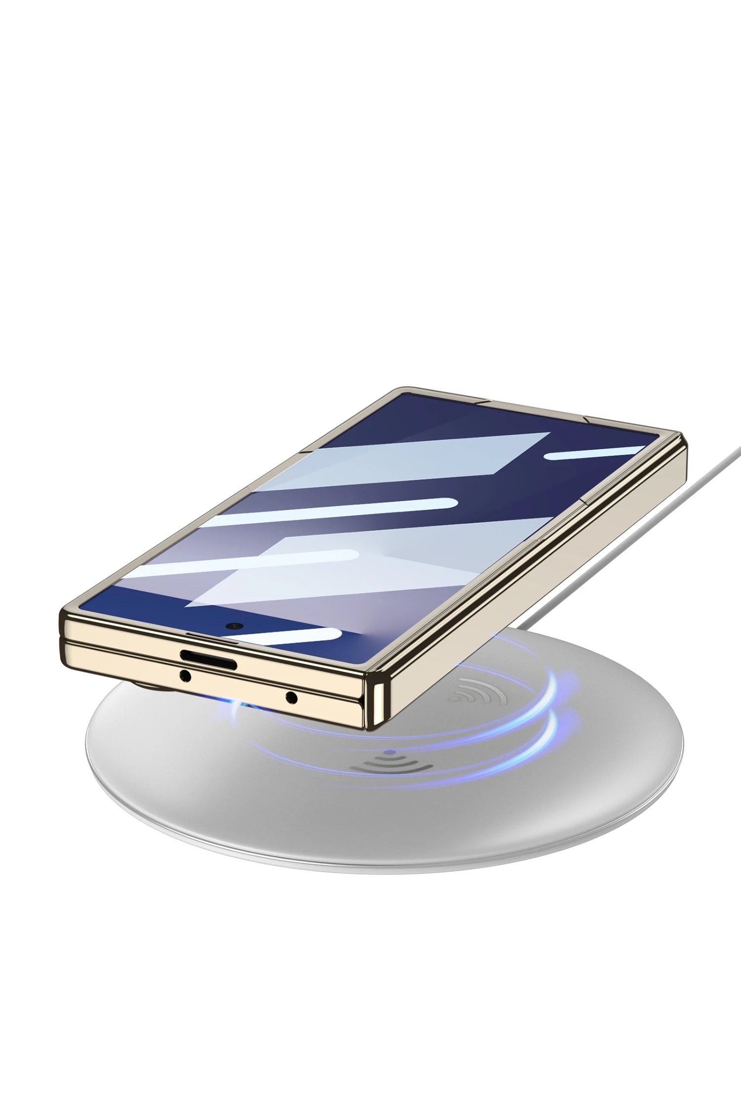 Samsung Galaxy Z Fold 7 Case | Hard Transparent Full-Coverage Protective Case with Stand and Middle Hinge