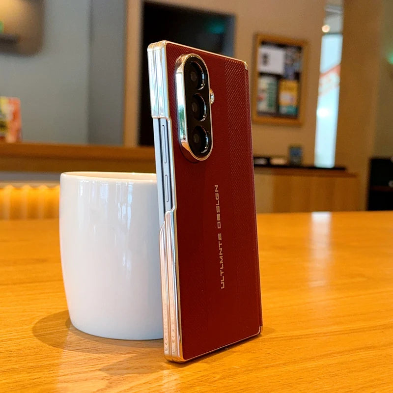 Samsung Galaxy Z Fold 7 Case | Luxury Plating Hard PU Full-Coverage Protective Back Cover