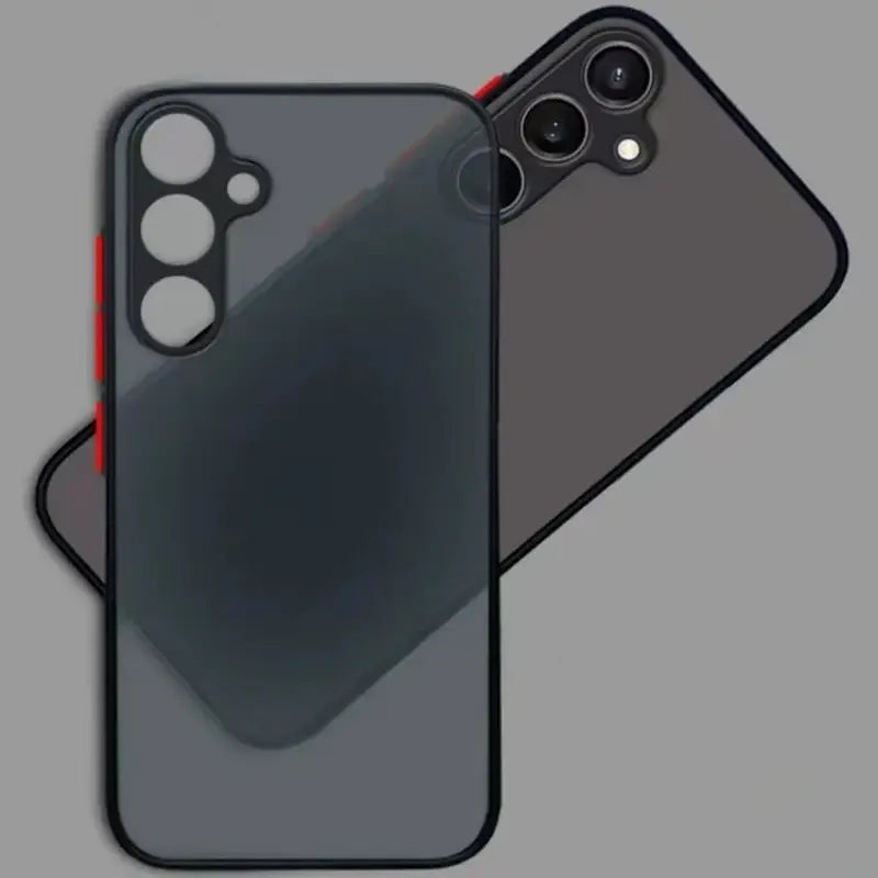 Soft TPU Shockproof Armor Matte Case for Samsung Galaxy S23-S25 Series | Clear Hard PC Bumper & Half-Wrapped Protection