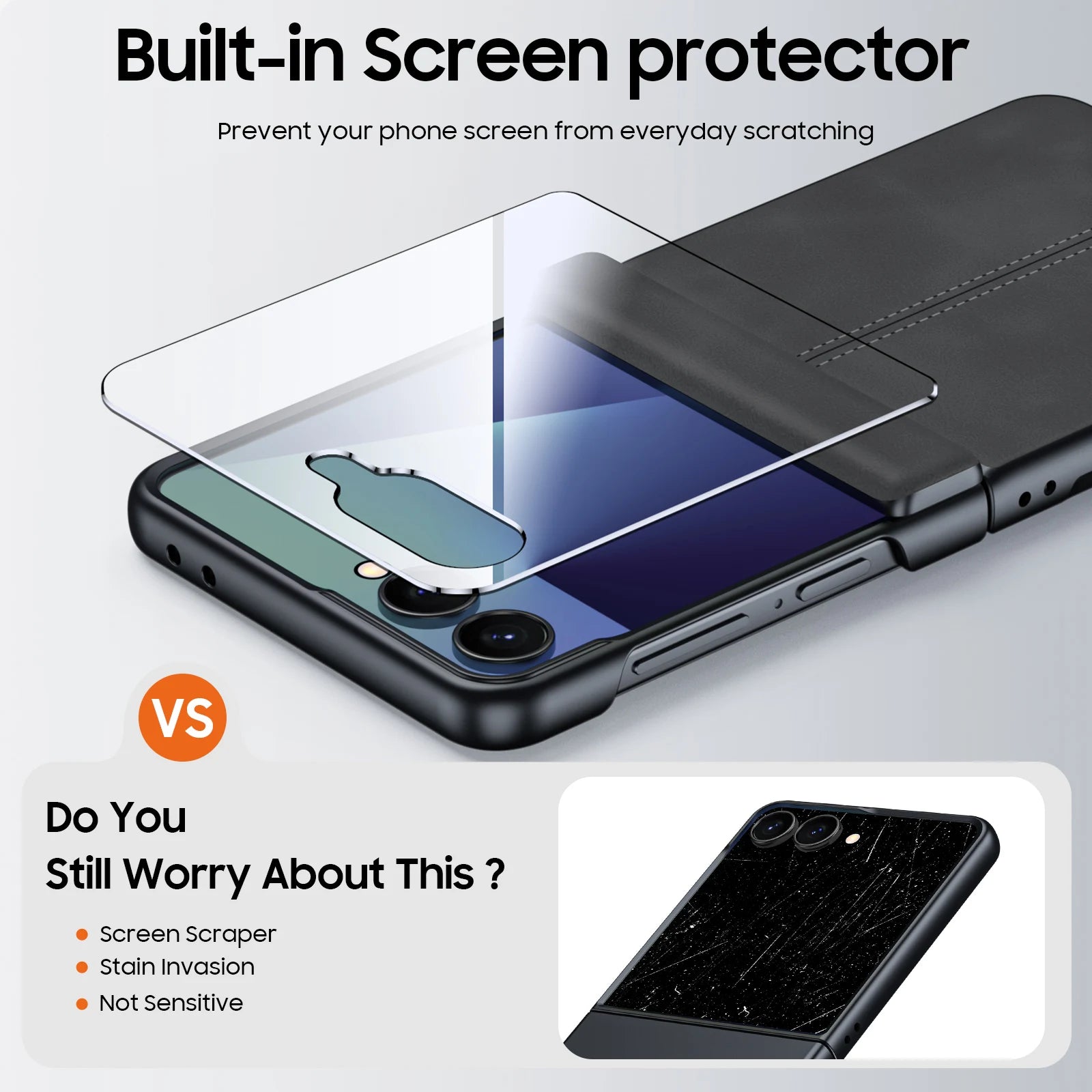 Samsung Galaxy Z Flip 7 Case | Luxury PU Leather Full-Coverage Protective Back Cover