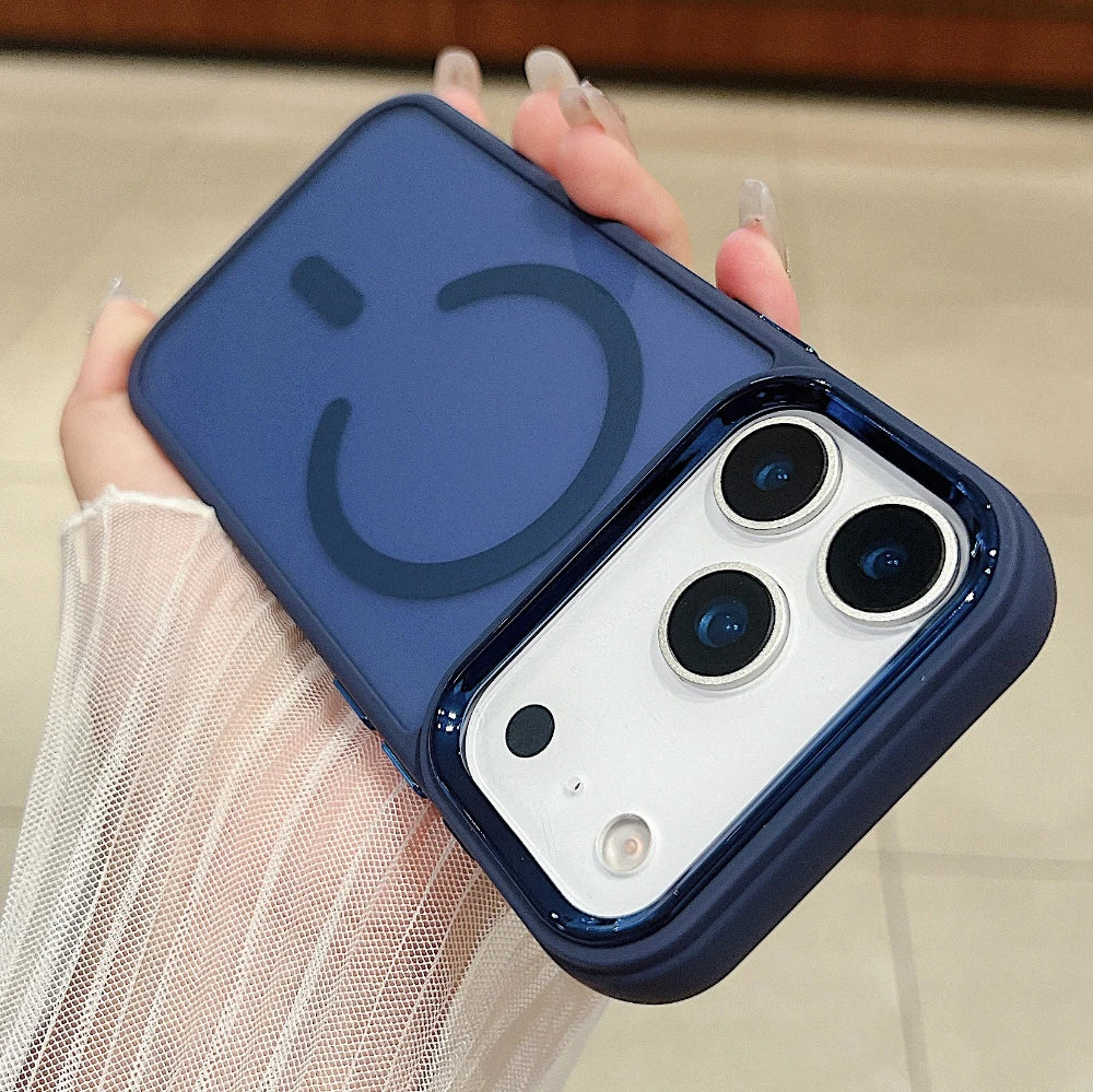 Translucent Matte Magnetic Case for iPhone 12–17 Series | MagSafe Compatible Camera Protection Cover