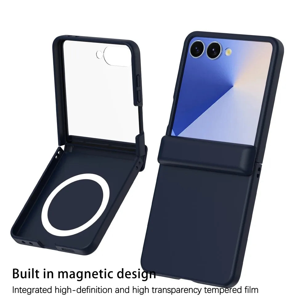 Samsung Galaxy Z Flip 7 Case | Hard Skin Hinge Magnetic Full-Coverage Protective Case