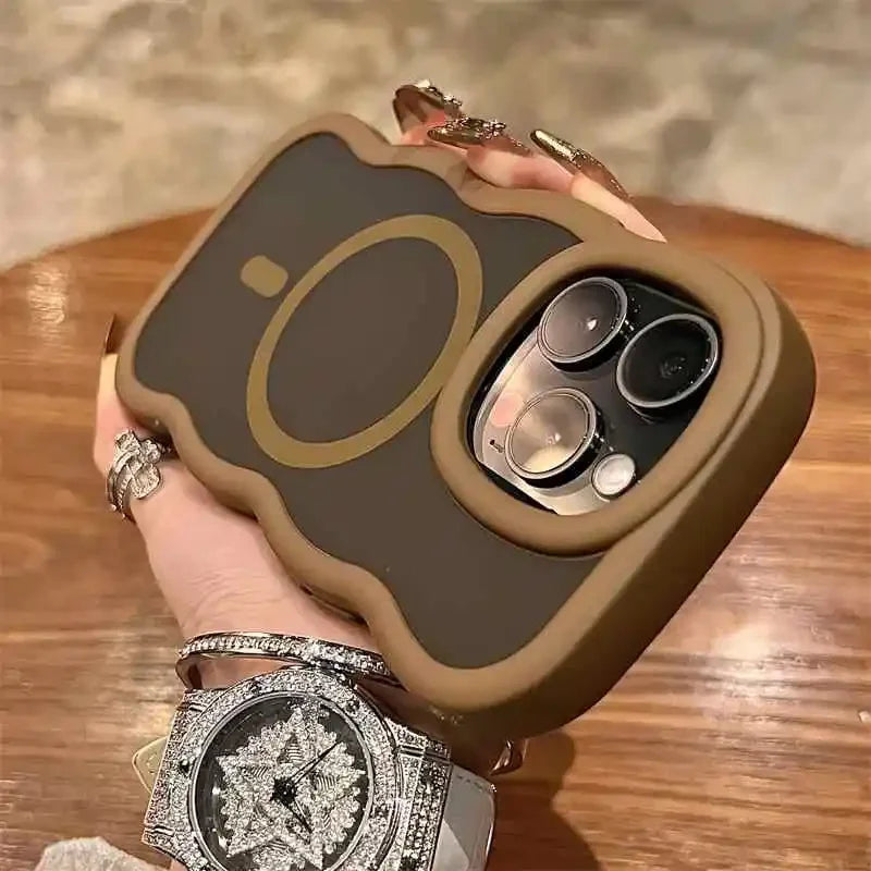 Cute Candy Wave Matte iPhone Case | MagSafe Wireless Charging Compatible