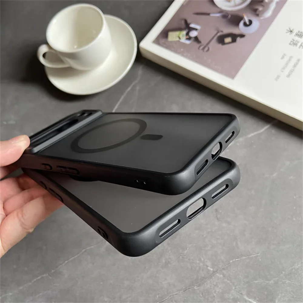 Google Pixel 6 / 6A / 6 Pro / 7 / 7A / 8 / 8A / 8 Pro / 9 / 9A / 9 Pro / 9 Pro XL Case | Matte Translucent Magnetic Wireless Charging Shockproof Half-Wrapped Cover