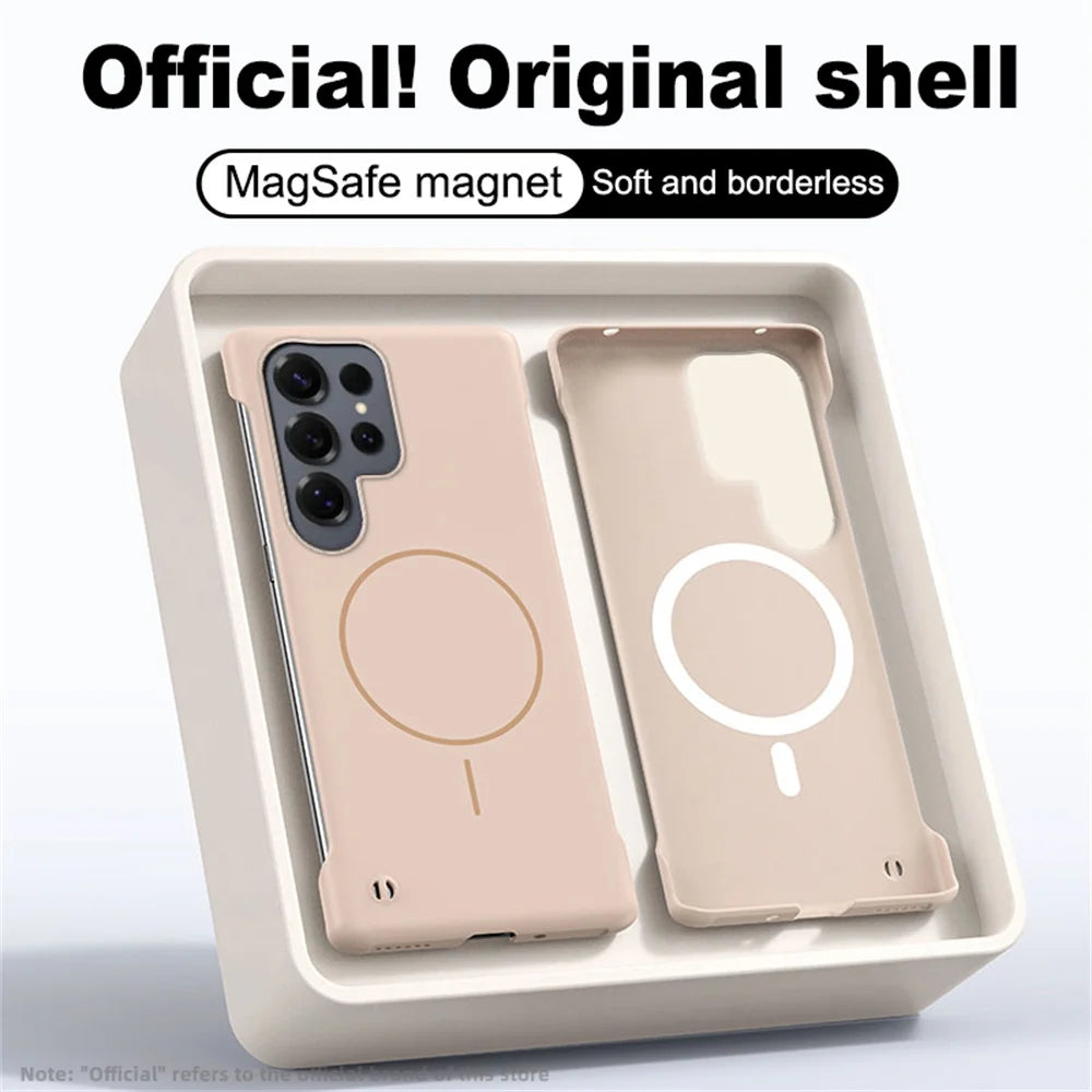 Ultra Slim Frameless Skin Feel Case for Samsung S22-S25 Series | Magnetic Protection Cover