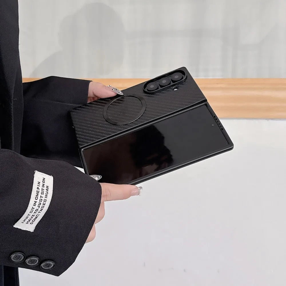 Samsung Galaxy Z Fold 7 Case | Luxury Plating Hard PU Full-Coverage Protective Back Cover