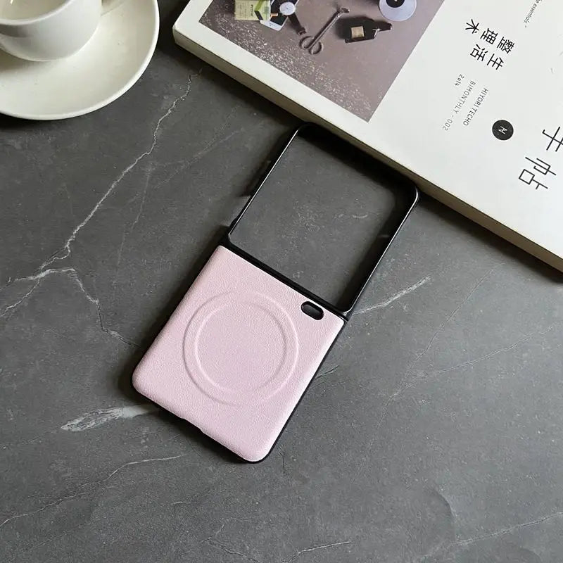 Luxury PU Leather Case for Samsung Galaxy Z Flip 7 | Magnetic & Wireless Charging Compatible