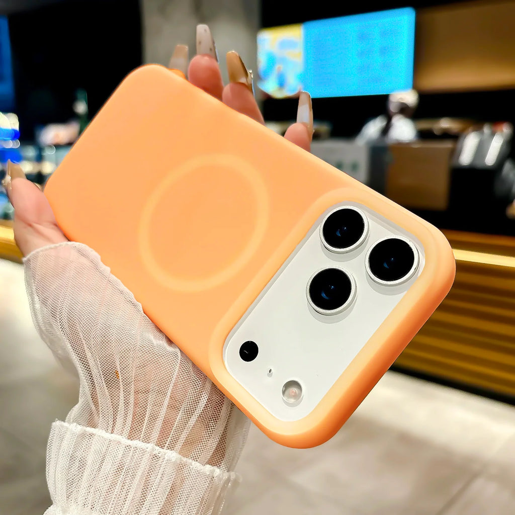 Jelly Candy Soft Silicone Magnetic Case for iPhone 11–17 Series | MagSafe Compatible Half-Wrapped Cover