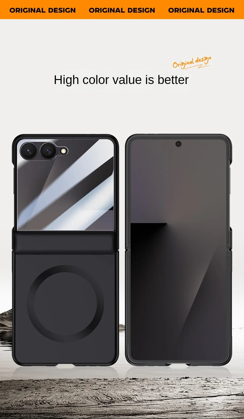 Samsung Galaxy Z Flip 7 Case | Hard Skin Magnetic Full-Coverage Protective Case