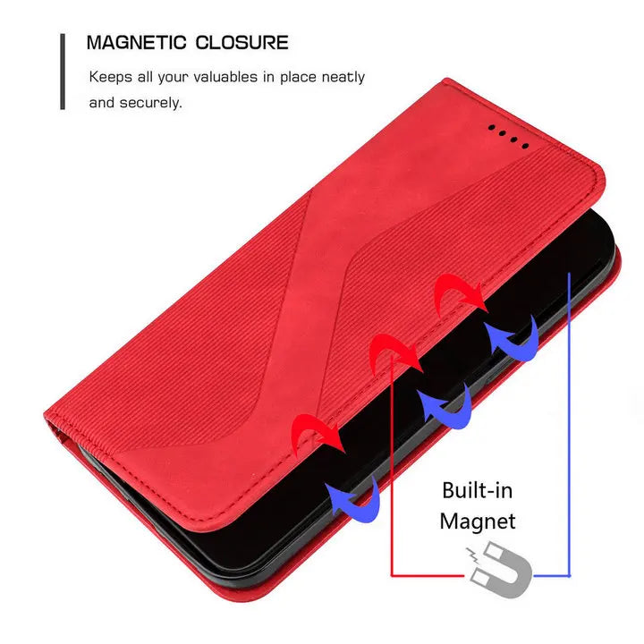 Luxury Magnetic Flip Wallet Phone Case | Shockproof, Anti-Fingerprint & Card Slot for iPhone