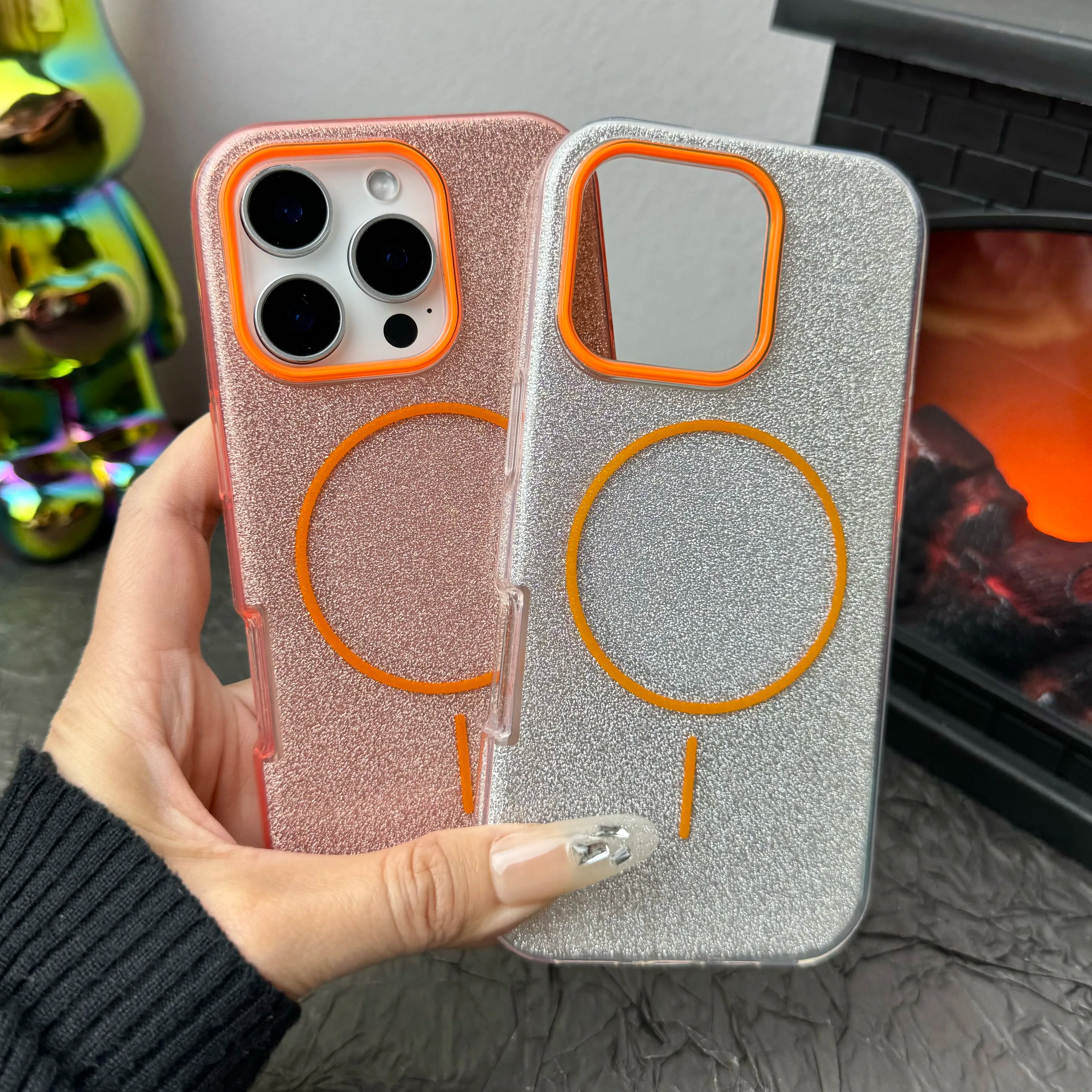 Luxury Diamond Glitter Case for iPhone 12–17 Series | MagSafe Compatible Wireless Charging Protector Cover